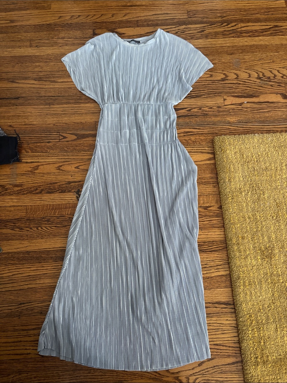 Light Gray Pleated Maxi Dress - Women